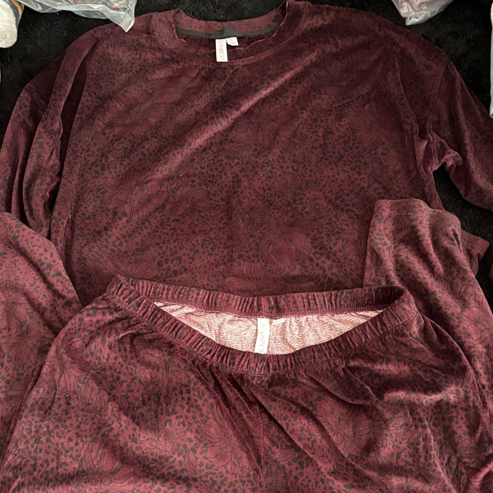 Burgundy Loungewear Set
